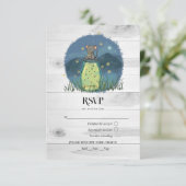 Rustieke Muis Vuurvlieg Mason Pot RSVP Kaartje (Staand voorkant)
