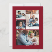 Rustieke multi foto waterverf botanische kerst feestdagenkaart (Achterkant)