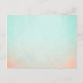 Rustieke Munt en Perzik Bohemian Save The Date Aankondigingskaart (Achterkant)