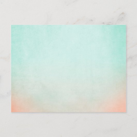 Rustieke Munt en Perzik Bohemian Save The Date Aankondigingskaart (Achterkant)