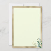 Rustieke munt goud eucalyptus olijfbladeren Trouwe Kaart (Achterkant)