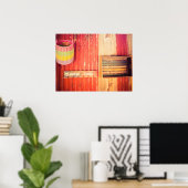 Rustieke  muurdecoratie met Retro Sign Poster (Thuiskantoor)