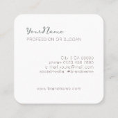 Rustieke Mystieke Prachtige Vlinder Tekening Mooi Vierkante Visitekaartje (Achterkant)