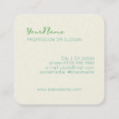 Rustieke Mystieke Vlinder Lichtgrijs Tekening Afbe Vierkante Visitekaartje (Achterkant)