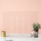 Rustieke N Boho Bloemen Alfabetische Zitting Grafi Acryl Bord (Huwelijk)