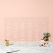 Rustieke N Boho Bloemen Alfabetische Zitting Grafi Acryl Bord (Huwelijk)