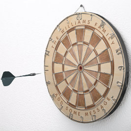 Rustieke Naam Bericht Bruine Hout Klassieker Dartbord