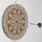 Rustieke Naam Bericht Bruine Hout Klassieker  Dartbord