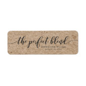 Rustieke Nabootsing Kraft Script De Perfecte Mix B Etiket (Voorkant)