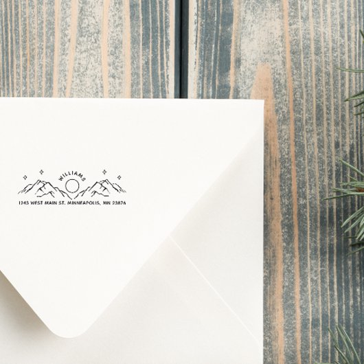 Rustieke Nacht Handgeschreven Aangepaste Naam Adre Zelfinktende Stempel