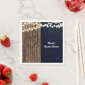 Rustieke Nacht Hart in Boom Bruiloft Servet (Insitu)