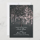 Rustieke Nacht Mossy Tree Lights Huwelijksuitnodig Kaart (Voorkant)