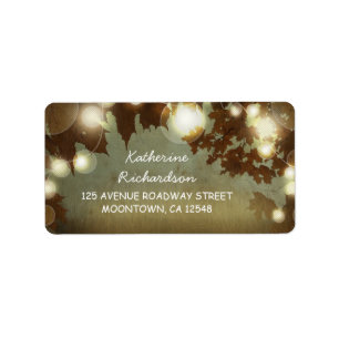 rustieke nachtverlichting adresetiketten etiket
