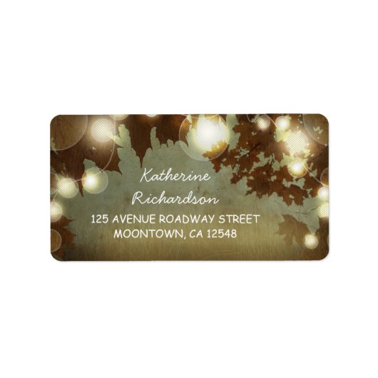 rustieke nachtverlichting adresetiketten etiket (Voorkant)
