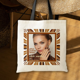 Rustieke Nail Salon Zakelijke Foto Sociale & QR Co Tote Bag