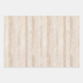 Rustieke namaak crèmekleurige houten bruiloft inpakpapier vel