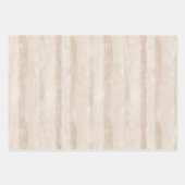 Rustieke namaak crèmewitte houten bruiloft inpakpapier vel (Voorkant)