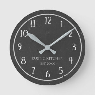 Rustieke namaak krijtbord keuken wandklok