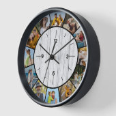 Rustieke namaak witte houten schutting 12 fotocoll (Hoek)