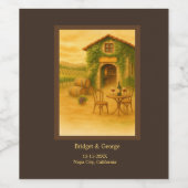 Rustieke Napa Valley Vineyard bruiloft Wijn Etiket (Enkel label)