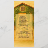 Rustieke Napa Valley Vineyard Golden Wedding Programmakaart (Voorkant)
