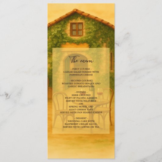 Rustieke Napa Valley Vineyard Golden Wedding Programmakaart (Voorkant)