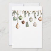 Rustieke Natuur Eenvoudig Minimalistisch Kerstfees Kaart (Achterkant)