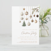 Rustieke Natuur Minimalistisch Eenvoudig Kerstfees Kaart (Staand voorkant)