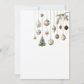 Rustieke Natuur Minimalistisch Eenvoudig Kerstfees Kaart (Achterkant)