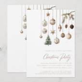 Rustieke Natuur Minimalistisch Eenvoudig Kerstfees Kaart (Voorkant / Achterkant)