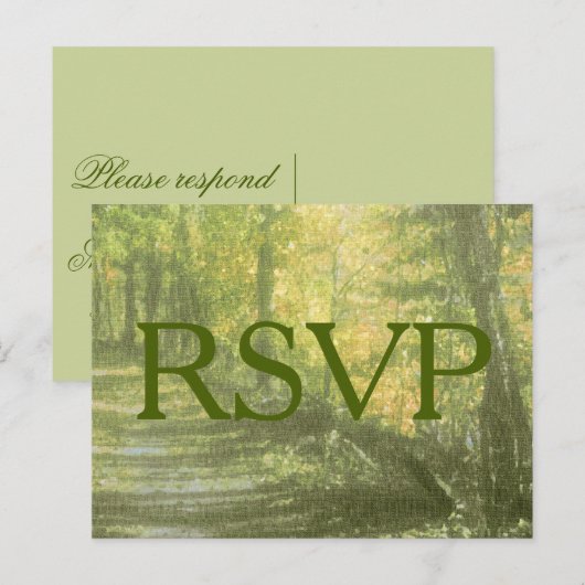 Rustieke Natuur RSVP Uitnodiging Briefkaart (Voorkant / Achterkant)