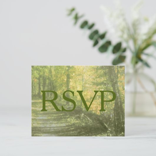 Rustieke Natuur RSVP Uitnodiging Briefkaart (Staand voorkant)