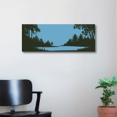 Rustieke Natuur Scène met het lichaam van water Poster