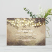 Rustieke natuur Tree Branch Lights Engagement Part Kaart (Staand voorkant)