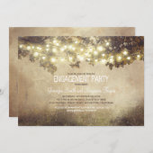 Rustieke natuur Tree Branch Lights Engagement Part Kaart (Voorkant / Achterkant)