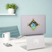 Rustieke natuurkamperen onder de sterren sticker (Laptop op bureau)