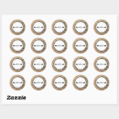 Rustieke natuurlijke houten korrel make-up wimpers ronde sticker (Vel)