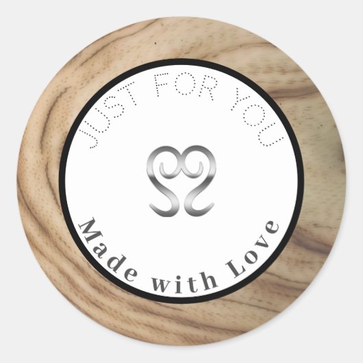 Rustieke natuurlijke houtstructuur make-up labels (Voorkant)