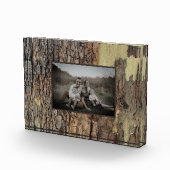 Rustieke natuurlijke noodlijdende bomen met boomsc fotoblokken (Rechts)