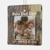 Rustieke natuurlijke noodlijdende bomen met boomsc keramisch ornament (Links)