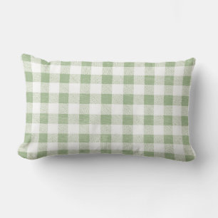 Rustieke natuurlijke wijze Gingham Plaid Kussen