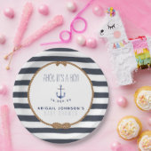 Rustieke Nautical Ahoy Het is een Baby shower Papieren Bordje (Feest)