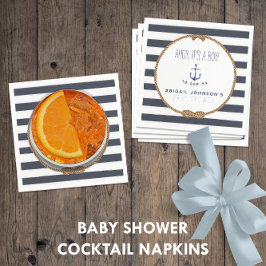 Rustieke Nautical Ahoy Het is een Baby shower Servet