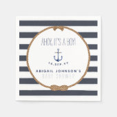 Rustieke Nautical Ahoy Het is een Baby shower Servet (Voorkant)