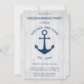 Rustieke Nautical Navy Anker Housewarming Kaart (Voorkant)