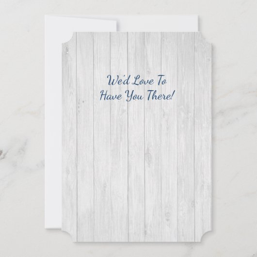 Rustieke Nautical Navy Anker Housewarming Kaart (Achterkant)