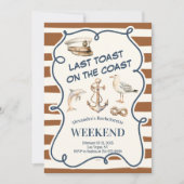 Rustieke nautische anker en dolfijn Bachelorette Kaart (Voorkant)