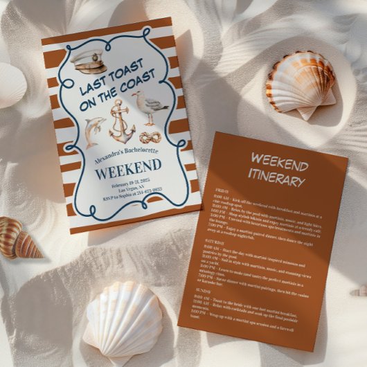 Rustieke nautische anker en dolfijn Bachelorette Kaart