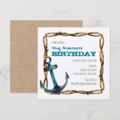 rustieke nautische ankerpartij kaart (Voorkant / Achterkant)