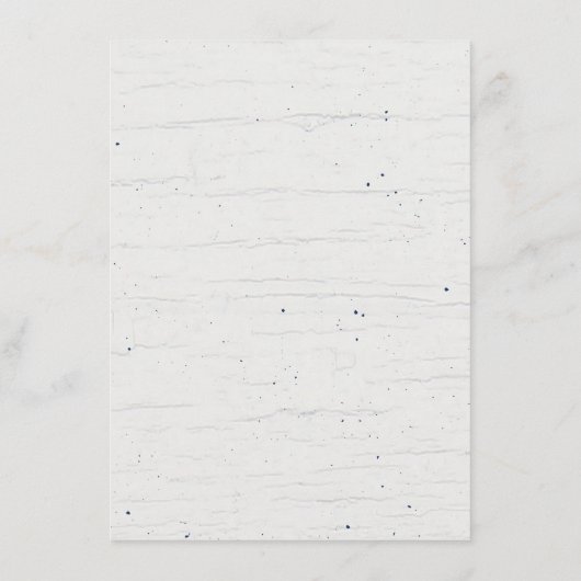 Rustieke Nautische Bruiloft invoegen Kaart / Navy (Achterkant)